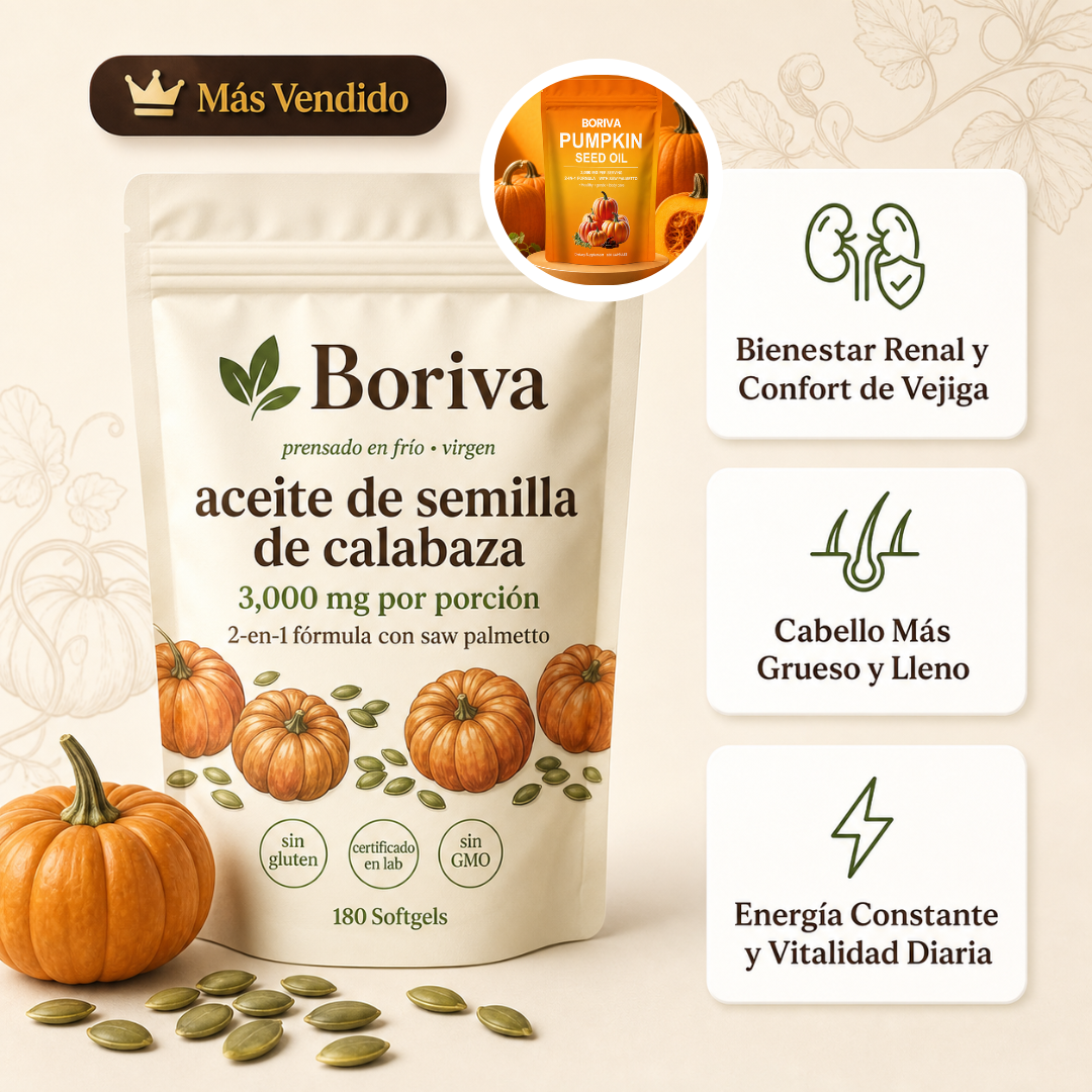 Boriva Softgels de Aceite de Semilla de Calabaza